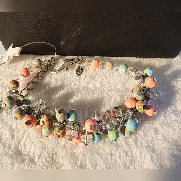 Viva Beads Necklace & Bracelet Set – Handcrafted Polymer Clay& Crystal Beads NWT - Picture 7 of 8